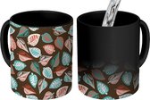 Magische Mok - Foto op Warmte Mokken - Koffiemok - Patronen - Bladeren - Luxe - Magic Mok - Beker - 350 ML - Theemok