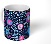 Mok - Koffiemok - Bloemen - Neon - Patronen - Mokken - 350 ML - Beker - Koffiemokken - Theemok