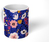 Mok - Koffiemok - Bloemen - Bladeren - Patronen - Mokken - 350 ML - Beker - Koffiemokken - Theemok