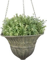 Esschert Design Aged Metal Green hanging basket S