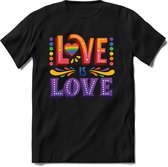 Love is love | Pride T-Shirt Heren - Dames - Unisex | LHBTI / LGBT / Gay / Homo / Lesbi |Cadeau Shirt | Grappige Love is Love Spreuken - Zinnen - Teksten Maat S