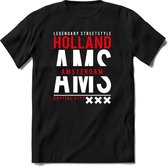 Amsterdam - Holland | TSK Original & vintage | T-Shirt Heren - Dames | Rood | Perfect Cadeau Shirt | Grappige Spreuken - Zinnen - Teksten | Maat XL