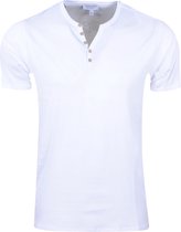 Consenso - Heren T-Shirt - Henley Kraag - Wit