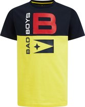 WE Fashion Jongens T-shirt met colourblock en opdruk