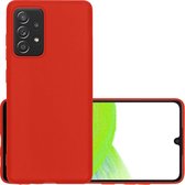 Samsung Galaxy A33 Hoesje Back Cover Siliconen Case Hoes - Rood