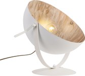 QAZQA magna - Industriele Tafellamp - 1 lichts - H 42 cm - Wit - Industrieel -  Woonkamer | Slaapkamer | Keuken