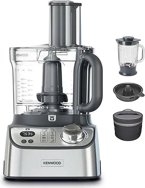Kenwood FDM71.900SS MultiPro Express Weigh+ Foodprocessor 1000W RVS/Zwart