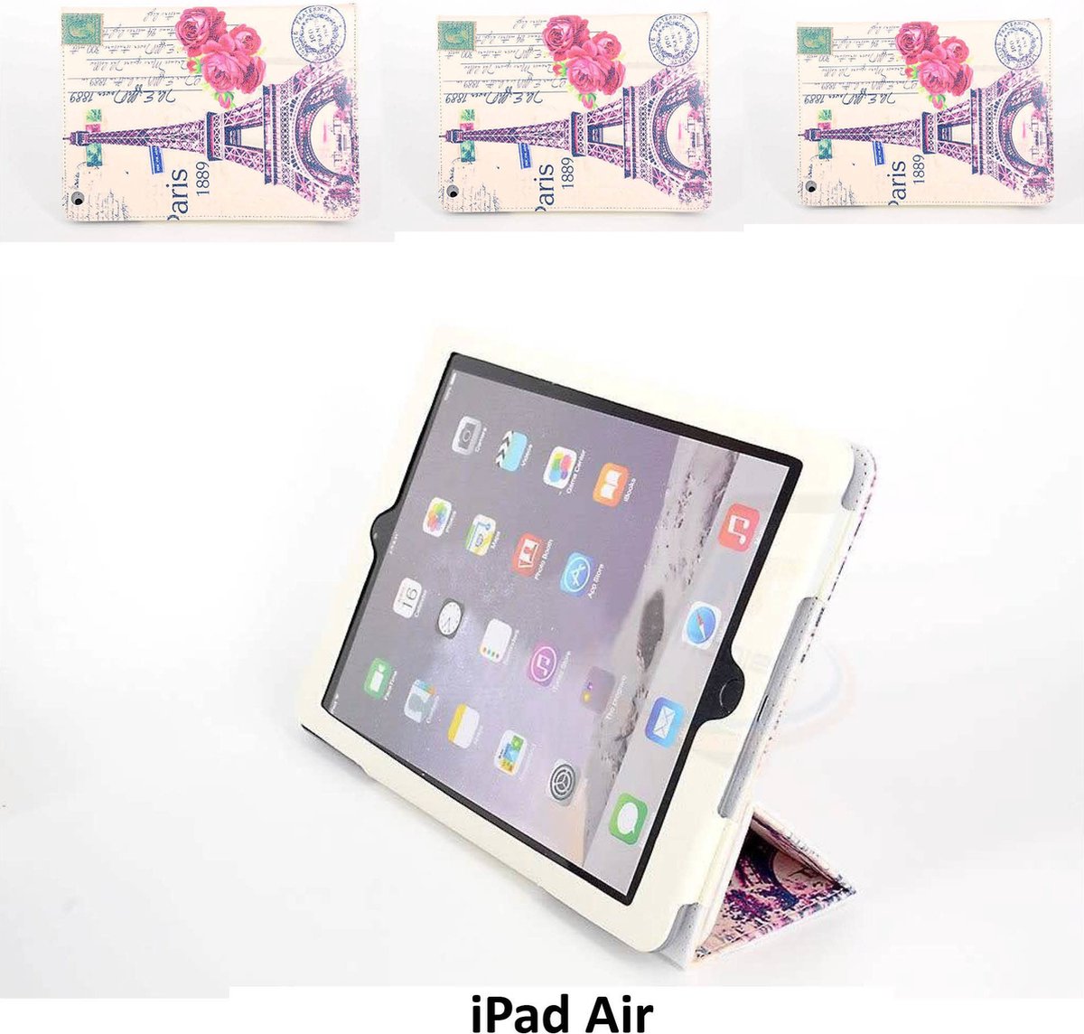 Apple iPad Air Print Smart Case - Book Case Tablethoes- 8719273113288