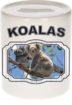 Dieren liefhebber koala beer spaarpot  9 cm jongens en meisjes - keramiek - Cadeau spaarpotten koalaberen liefhebber