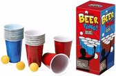 Beer Pong set met red en blue cups - herbruikbare bekers