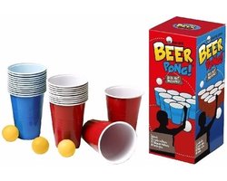 Beer Pong set met red en blue cups - herbruikbare bekers