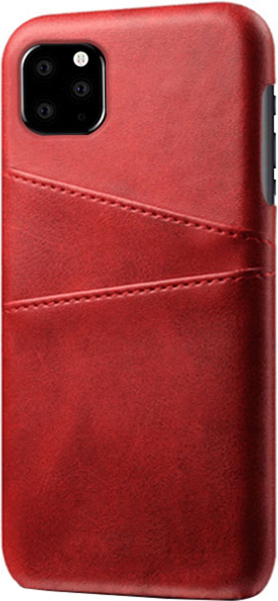 Peachy Duo Cardslot Wallet Portemonnee geschikt voor iPhone 11 hoesje - Rood Bescherming