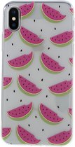 Peachy Watermeloen hoesje TPU case iPhone X XS - Transparant
