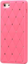 Peachy Roze diamonds juwelen hoesje iPhone 5 5s SE 2016 case cover bling