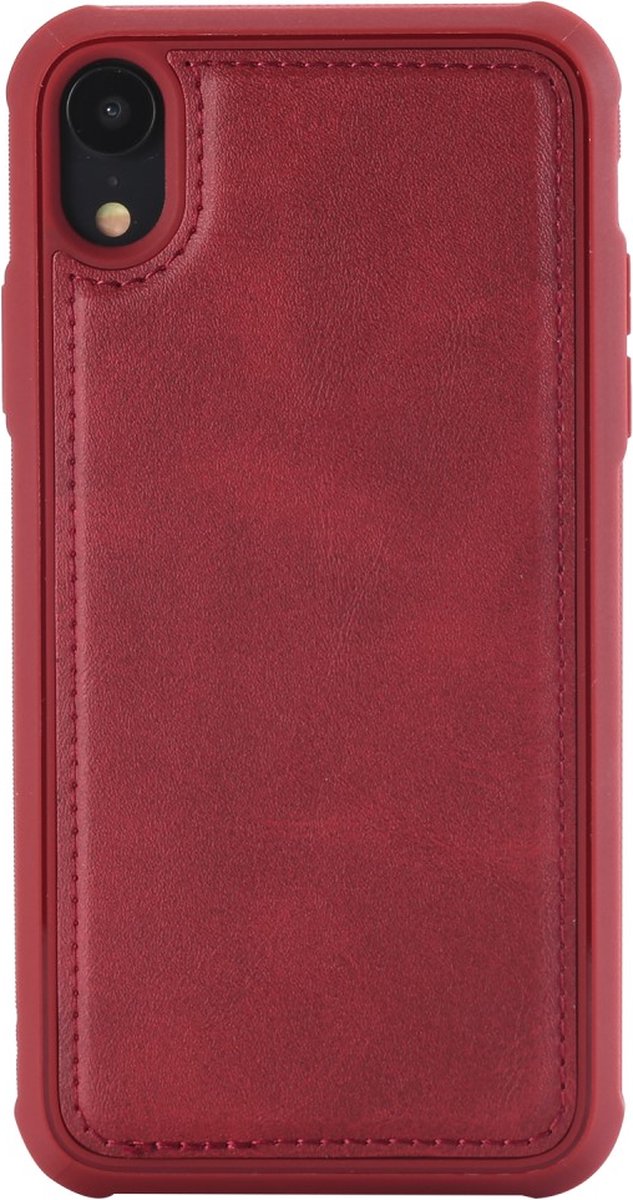 Peachy Magnetisch Rood Leren Hoesje geschikt voor iPhone XR - Rood