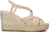 Kanna Kv22073 Sandalen - Met Sleehak - Dames - Beige - Maat 37