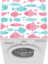 Wasmachine beschermer mat - Vissen - Patronen - Dieren - Breedte 60 cm x hoogte 60 cm