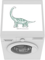 Wasmachine beschermer mat - Kinderkamer - Dinosaurus - Brachiosaurus - Breedte 55 cm x hoogte 45 cm