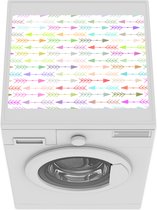 Wasmachine beschermer mat - Pijlen - Valentijn - Regenboog - Patronen - Breedte 55 cm x hoogte 45 cm