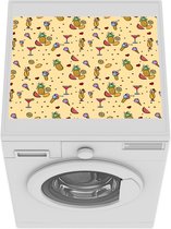 Wasmachine beschermer mat - Zomer - Fruit - Cocktails - Patronen - Breedte 55 cm x hoogte 45 cm