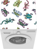 Wasmachine beschermer mat - Salamander - Design - Dier - Tropisch - Breedte 60 cm x hoogte 60 cm