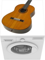 Wasmachine beschermer mat - Close-up van een akoestische gitaar - Breedte 60 cm x hoogte 60 cm