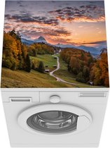 Wasmachine beschermer mat - Zonsondergang met de berg Zugspitze, Duitsland - Breedte 60 cm x hoogte 60 cm