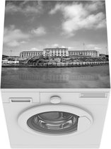 Wasmachine beschermer mat - San Quentin gevangenis in Californië - zwart wit - Breedte 60 cm x hoogte 60 cm