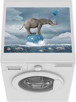 Wasmachine beschermer mat - Olifant - Ballonnen - Vissen - Zee - Breedte 55 cm x hoogte 45 cm