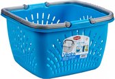 opbergmand 18 liter 39 x  39 x 21,5 cm blauw/grijs