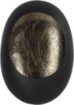 waxinelichthouder Eggy 17 x 23 cm staal zwart/zilver
