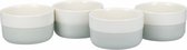 ovenschaaltjes 9 cm kermaiek wit/grijs 4 stuks