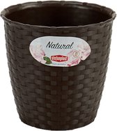 bloempot Natural 14 x 13 cm donkerbruin