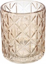theelichthouder Elliot 12 x 15 cm glas beige