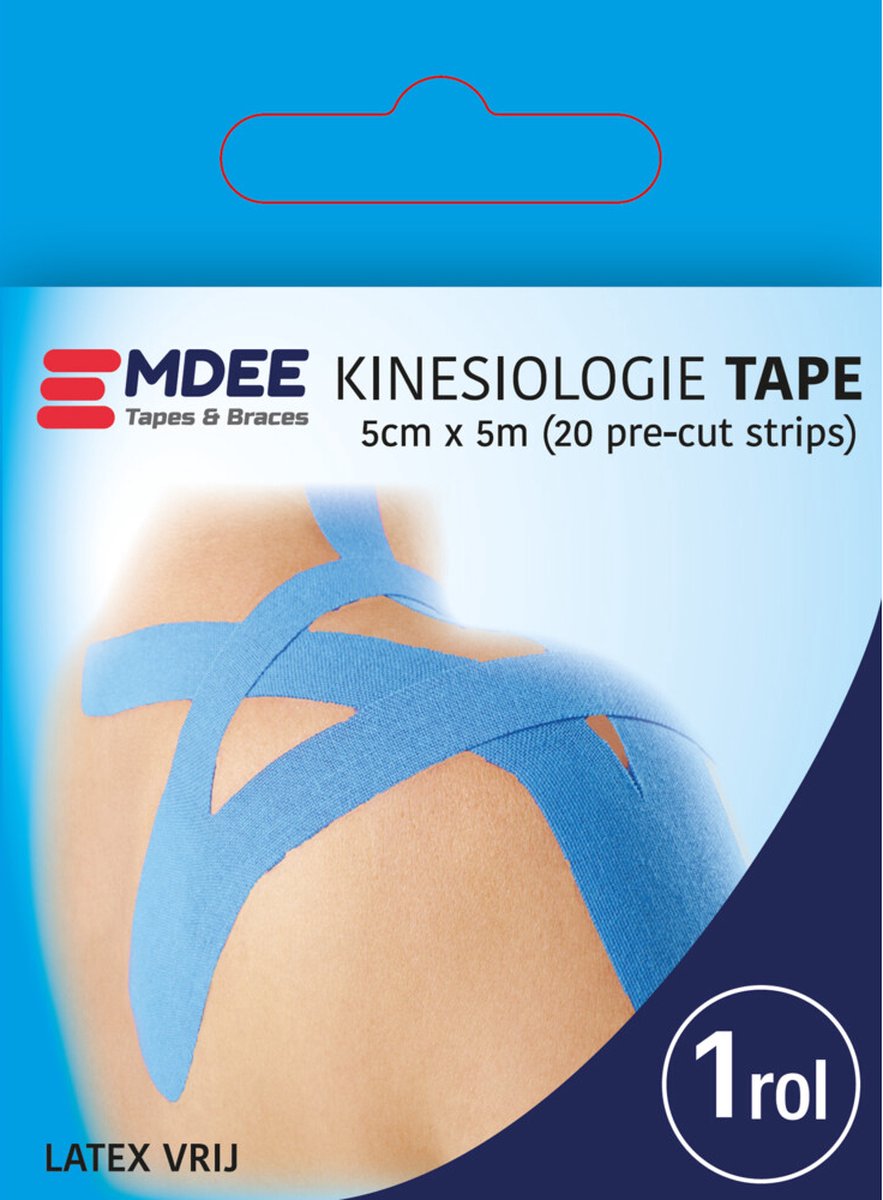 Emdee Kinesio tape blauw pre cut 1 Stuks