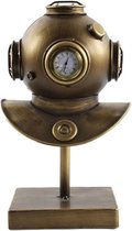 tafelklok Manteo 16,5 x 13,5 x 27,5 cm staal goud