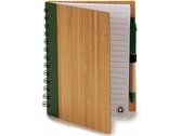 notitieboek 14 x 18 cm bamboe groen 140 pagina's