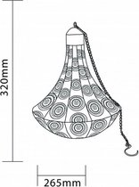 tuinlamp Marrakech led 1,5V 26,5 x 32 cm staal wit