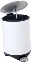 afvalemmer 21 x 20 x 30 cm staal wit 5 liter