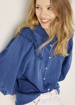 Summum Dames Blouse Blauw maat 40