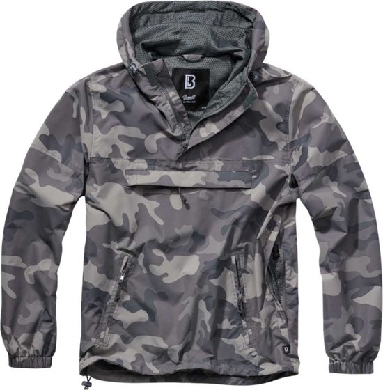 Brandit Windbreaker jas met ritssluiting voor heren, Donkerblauw, 6XL : Brandit Brandit Windbreaker jas met ritssluiting voor heren, Donkerblauw, 6XL : Brandit