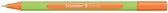 fineliner Line-Up 0,4 mm 16 cm rubber groen/oranje