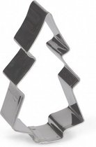 uitsteekvorm Kerstboom 6 cm RVS zilver