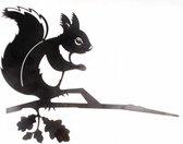 tuinsteker Eekhoorn 23,8 x 28,8 cm staal zwart