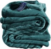 plaid Cosy 200 x 150 cm polyester petrol groen