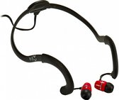plug-koptelefoon waterdicht 3,5 mm jack zwart/rood