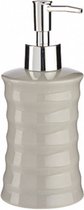 zeepdispenser Golven 130 ml keramiek grijs/zilver