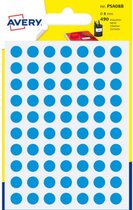 etiketten rond 8 mm FSC-papier blauw 490 stuks