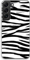 Case Company® - Samsung Galaxy S22 hoesje - Zebra pattern - Soft Cover Telefoonhoesje - Bescherming aan alle Kanten en Schermrand