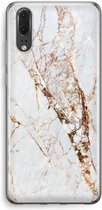 Case Company® - Huawei P20 hoesje - Goud marmer - Soft Cover Telefoonhoesje - Bescherming aan alle Kanten en Schermrand